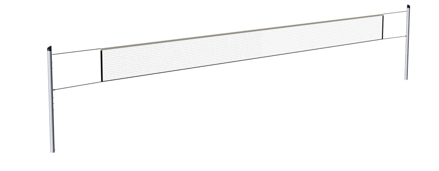 Multisportpfosten mit 12 m-Netz FRE3031