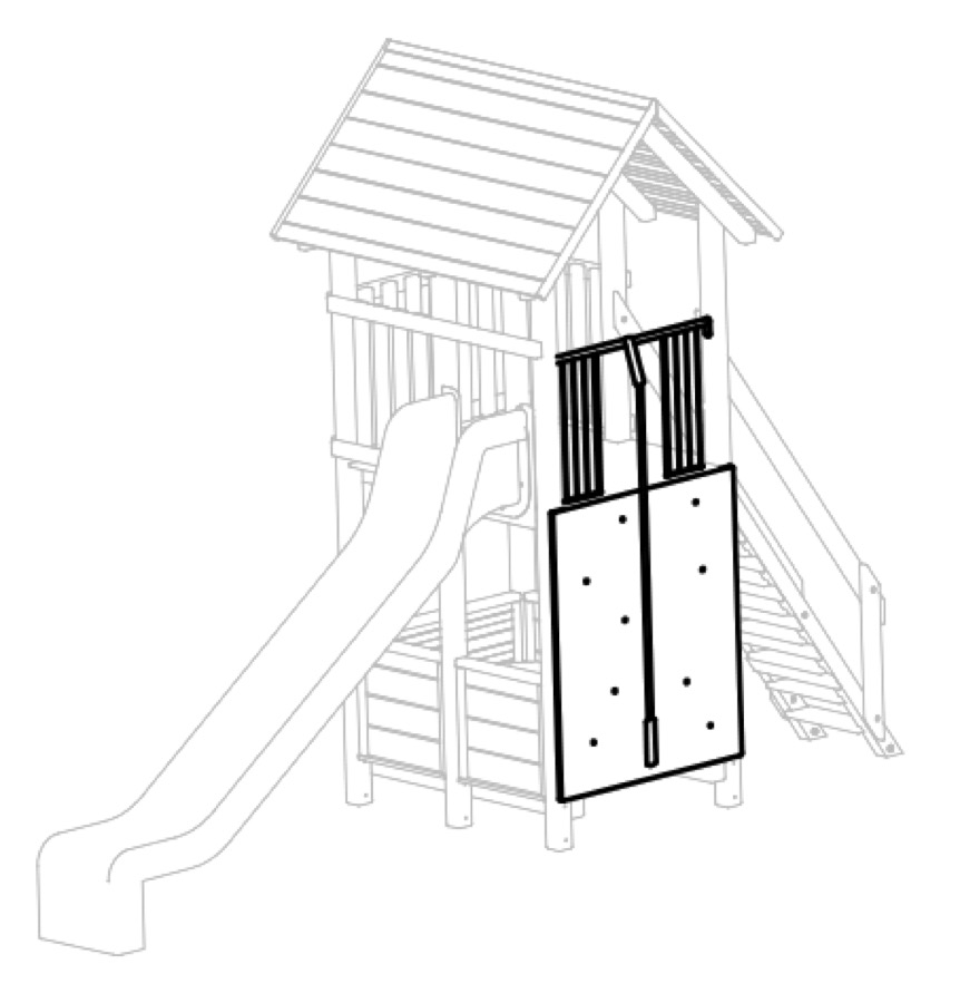 Kletterwand für Turm aus Fichte