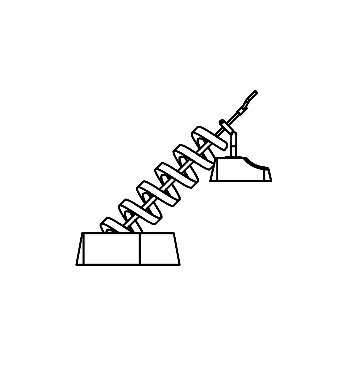 Archimedische Schraube mit Kurbel