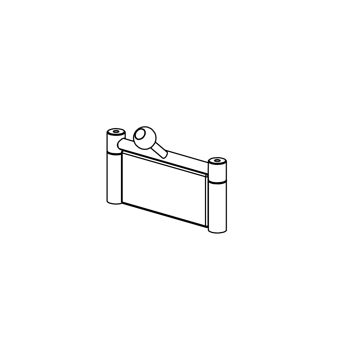 Klappensperre eckig