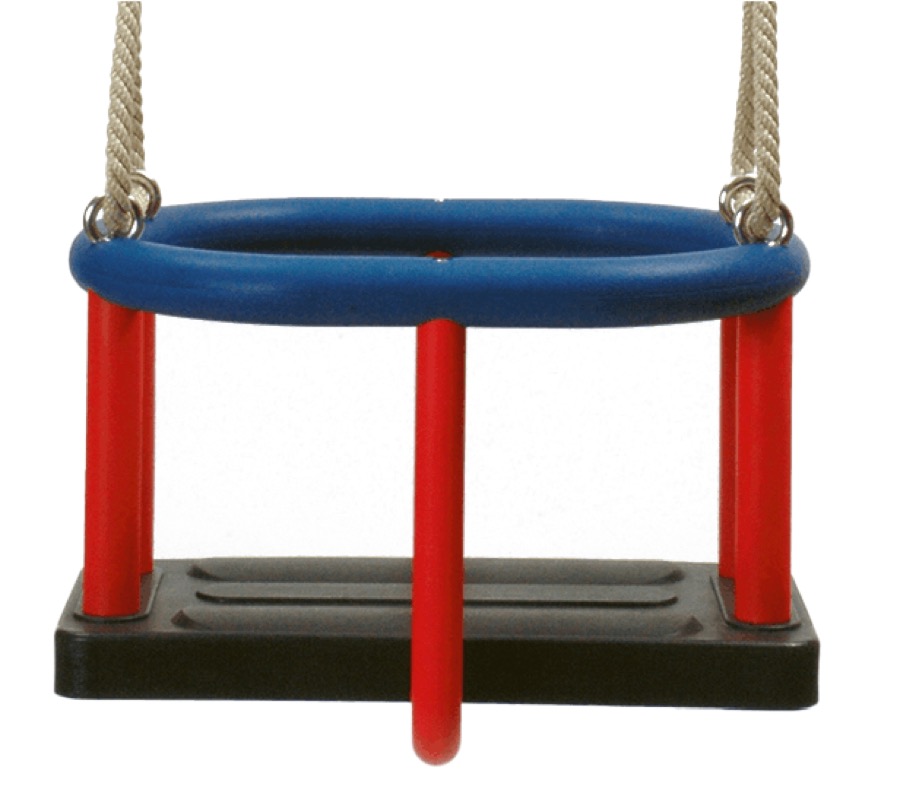 Babyschaukel mit Ketten in Edelstahl