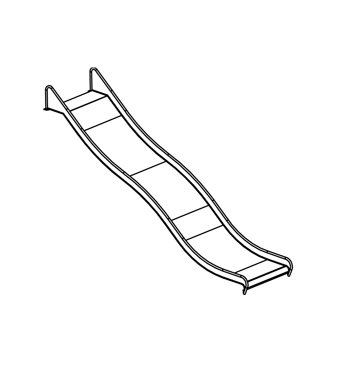 Edelstahlrutsche