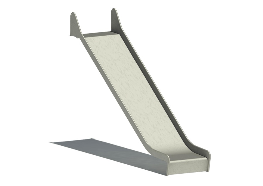 Anbaurutschbahn Edelstahl, ABH 240 cm,Breite 100cm