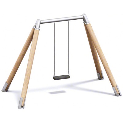 Playparc Einzelschaukel „Holz/Metall“