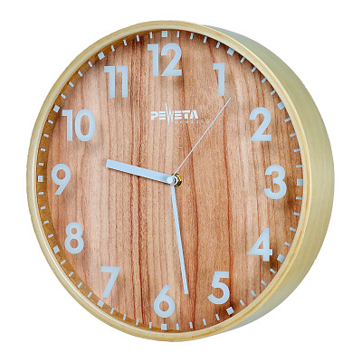 Peweta Funk-Wanduhr „Wood“, ø 30 cm