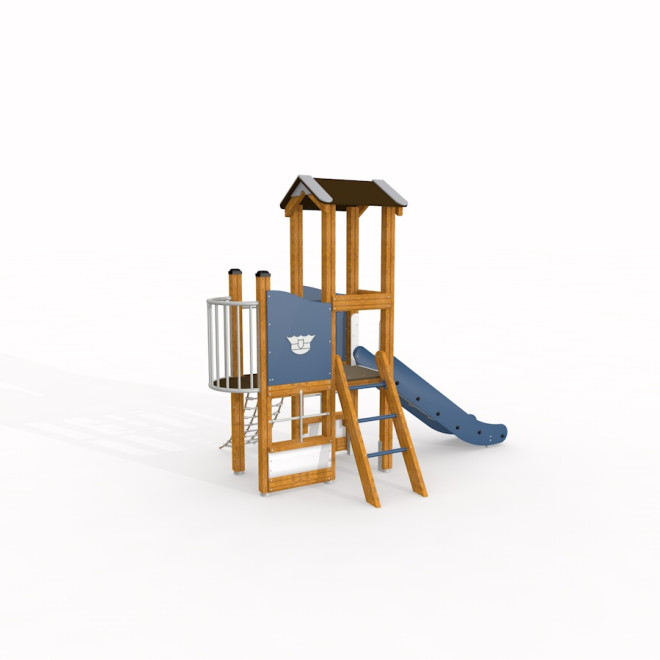 Polizei Spielturm mit Rutsche