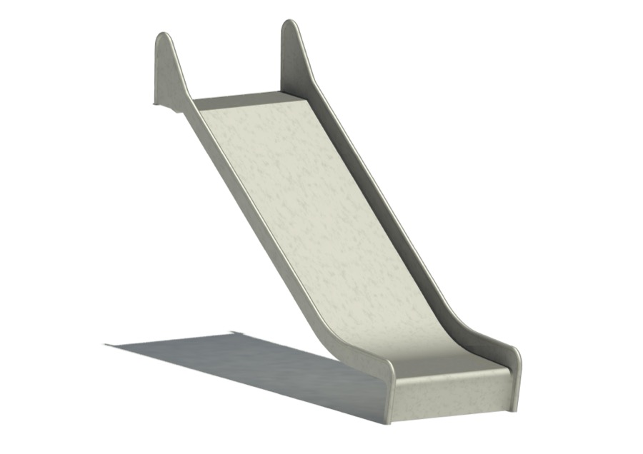 Anbaurutschbahn Edelstahl, ABH 175 cm,Breite 100cm