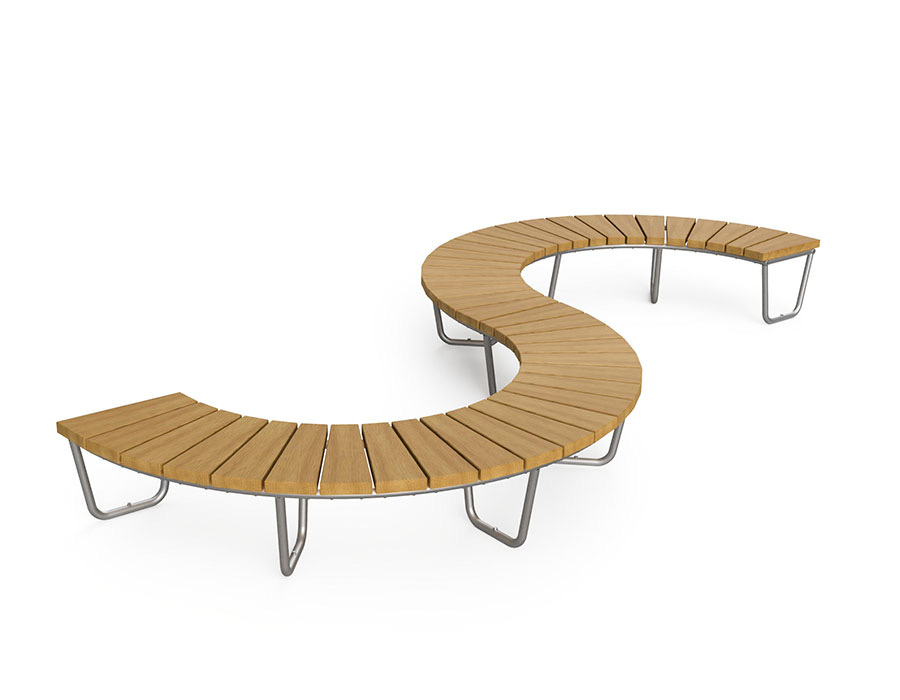 Parkbank S-Form Ovara Kiefer