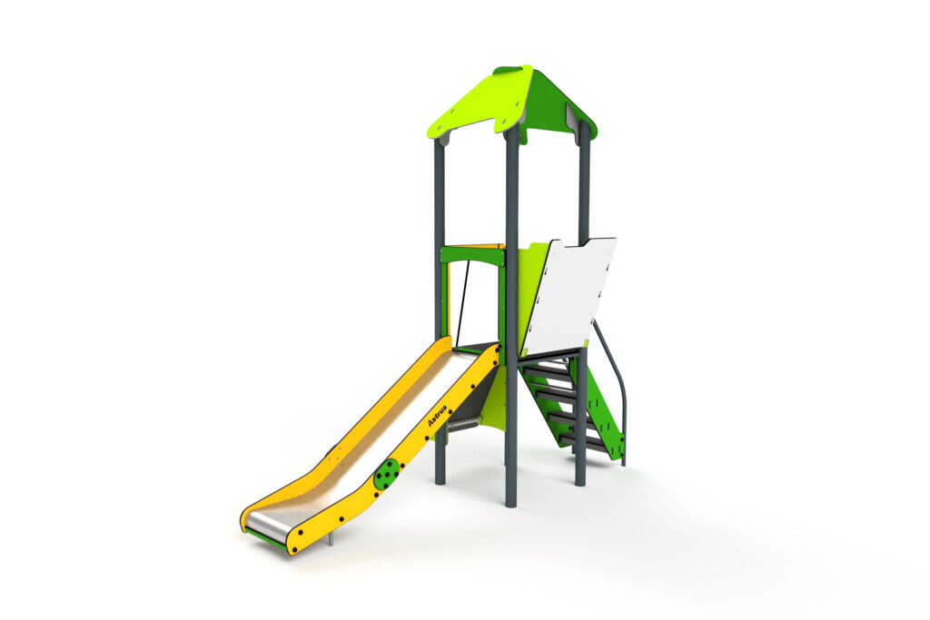 11006 Turm mit Rutsche und Kletterwand
