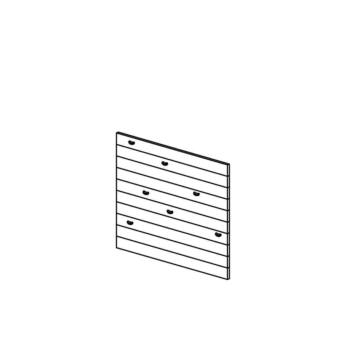 Kletterwand mit 8 Klettergriffen