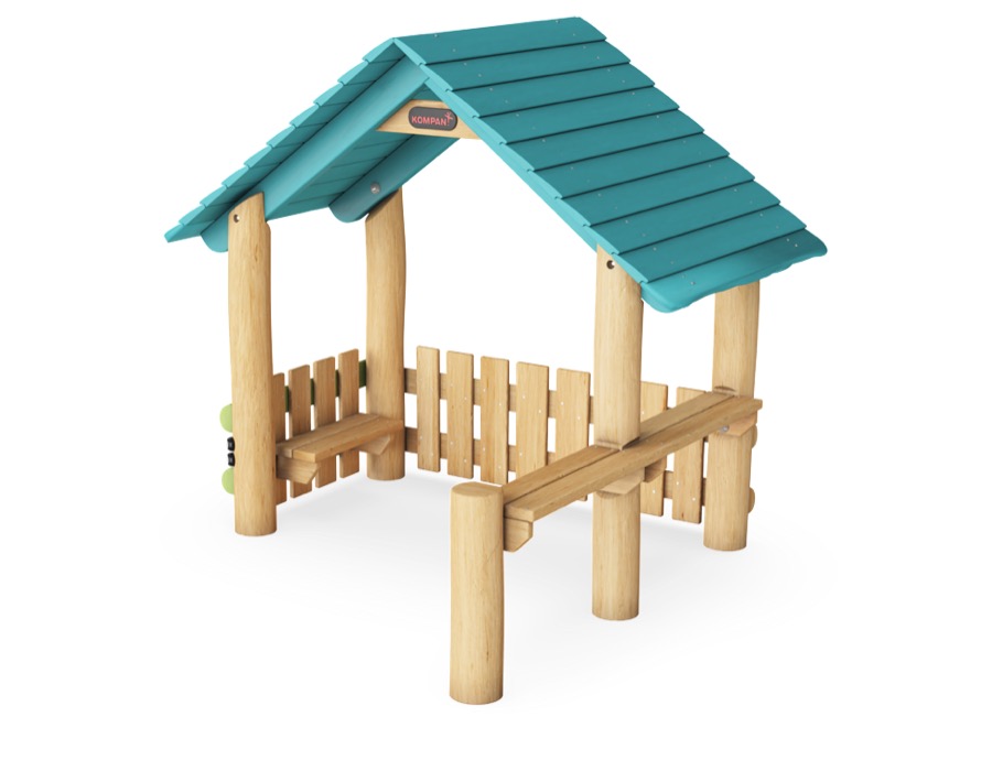 Spielhütte mit 2 Seiten & Tresen NRO413