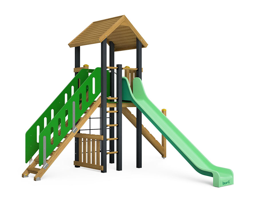 Spielturm-Kombination Eco/Aluminium