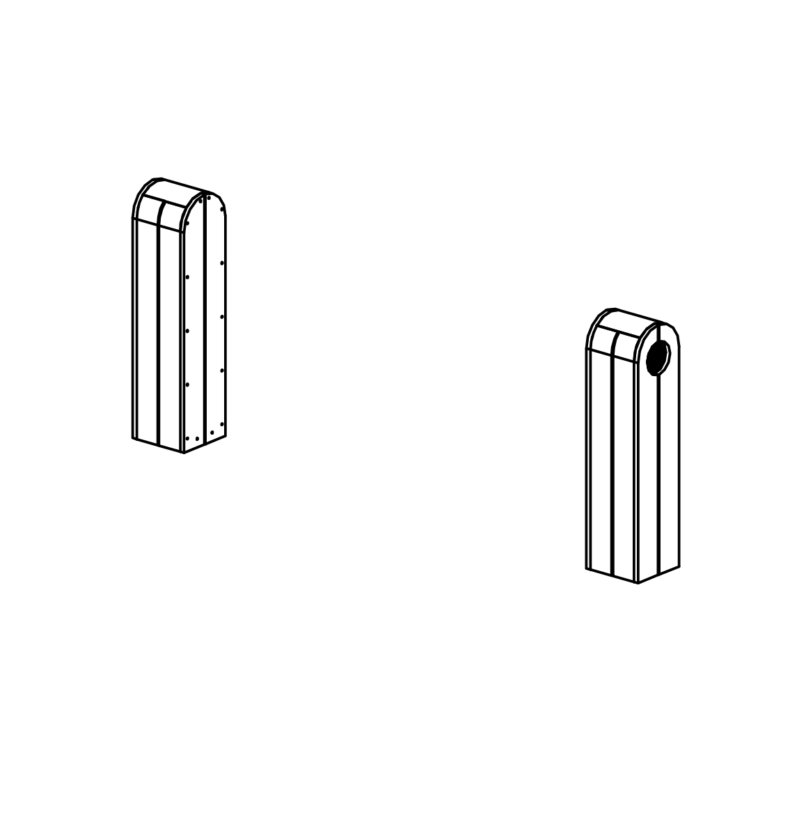 Rufsäulen aus Holz