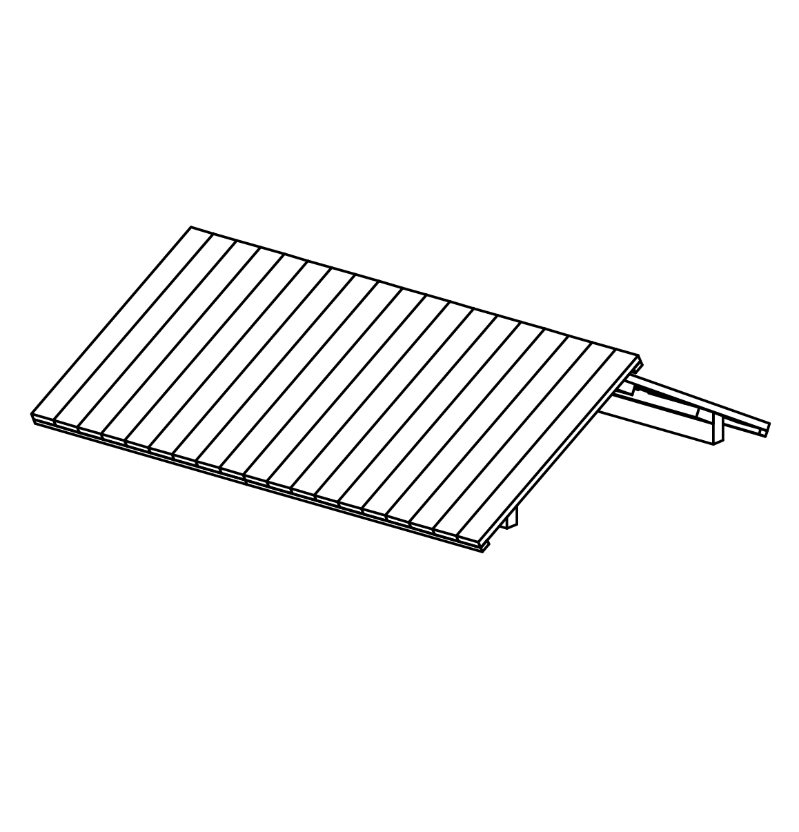 Dach für Viereckplattformen