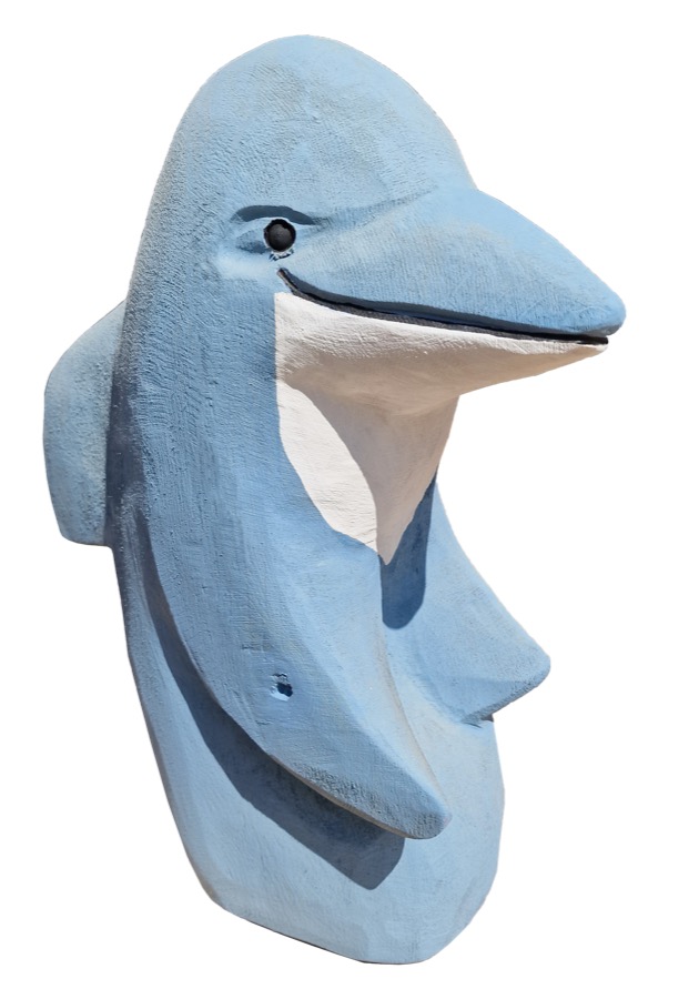 Pfostenkopf/Schnitzfigur Delphin 1 -