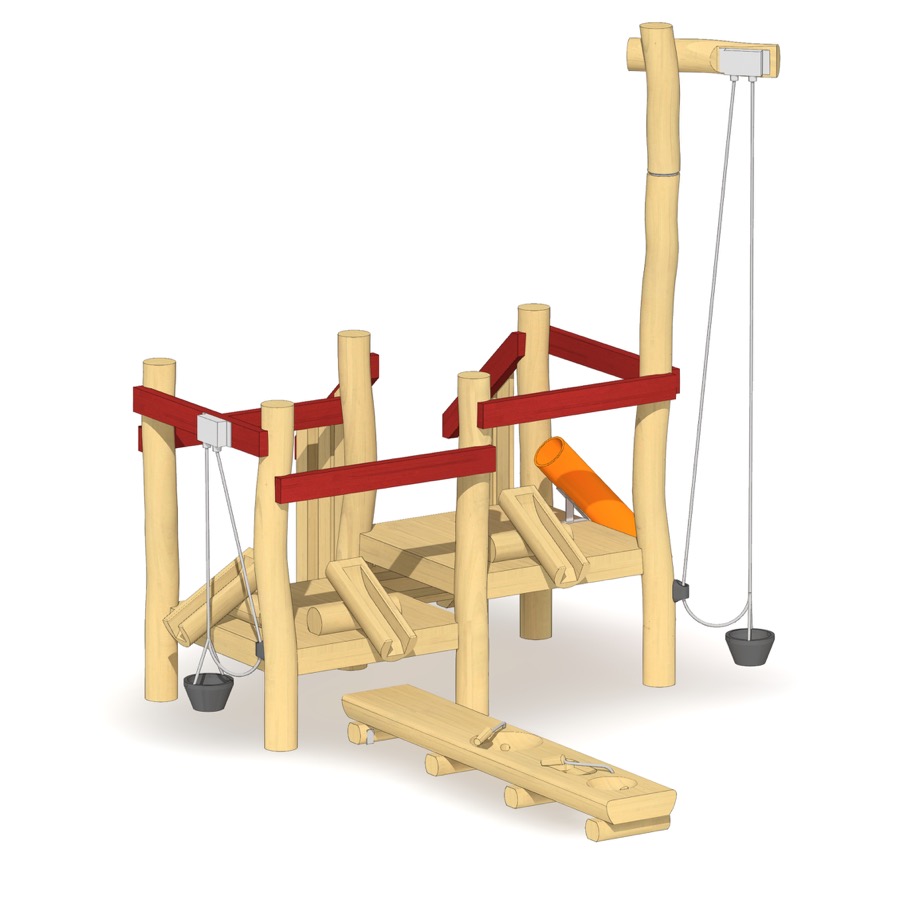 Sandbaustelle mit Naturküche