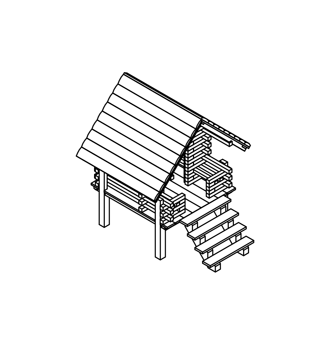 Kleines Pfahldorfhaus