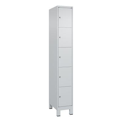 C+P Fächerschrank „Classic Plus“, 5 Fächer übereinander, Abteilbreite 30 cm, mit Füssen