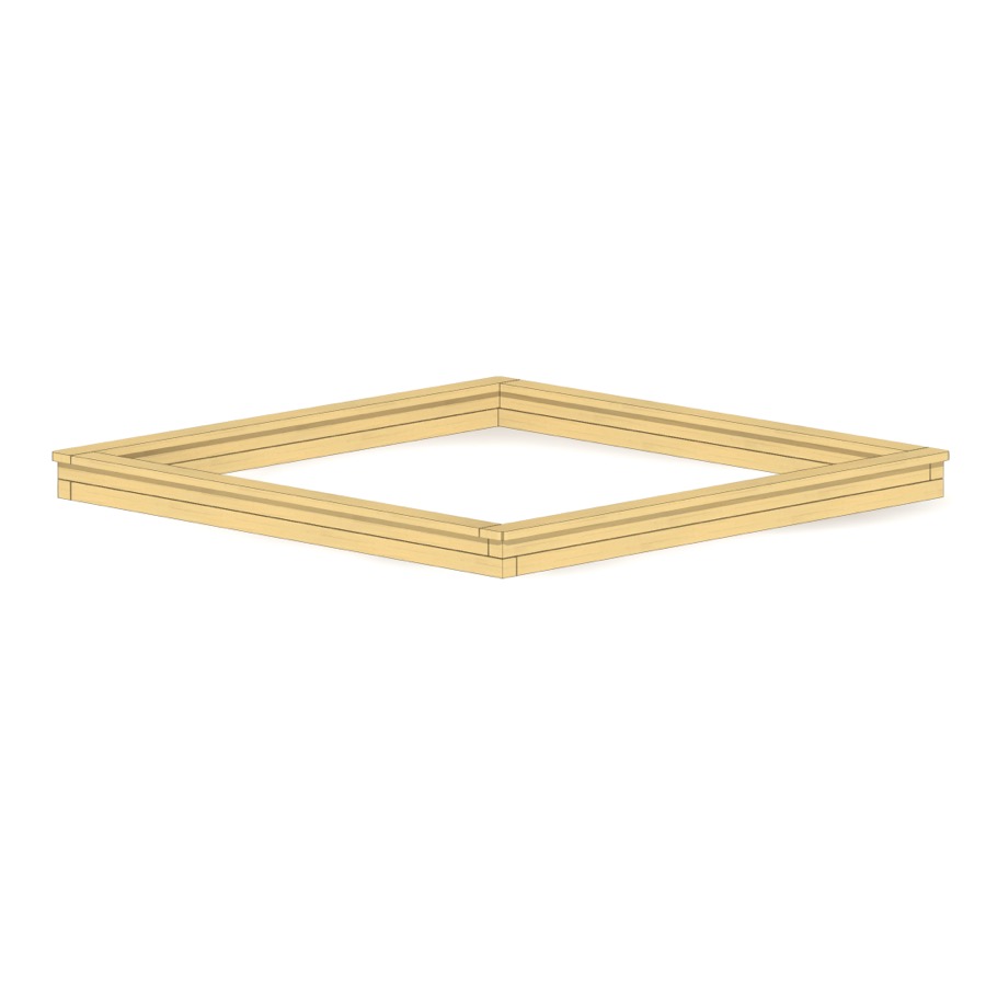 Sandkasten 2-lagig, 3x3m