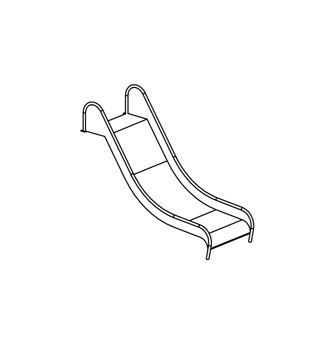 Edelstahlrutsche