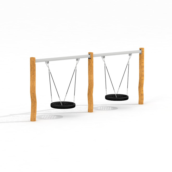 Doppel Nestschaukel Robinie (BNS 90 cm)