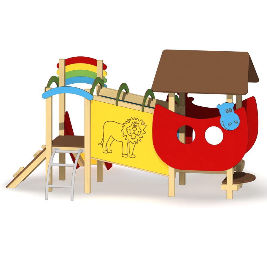 Minispielanlage Arche Noah mit Kriechbrücke