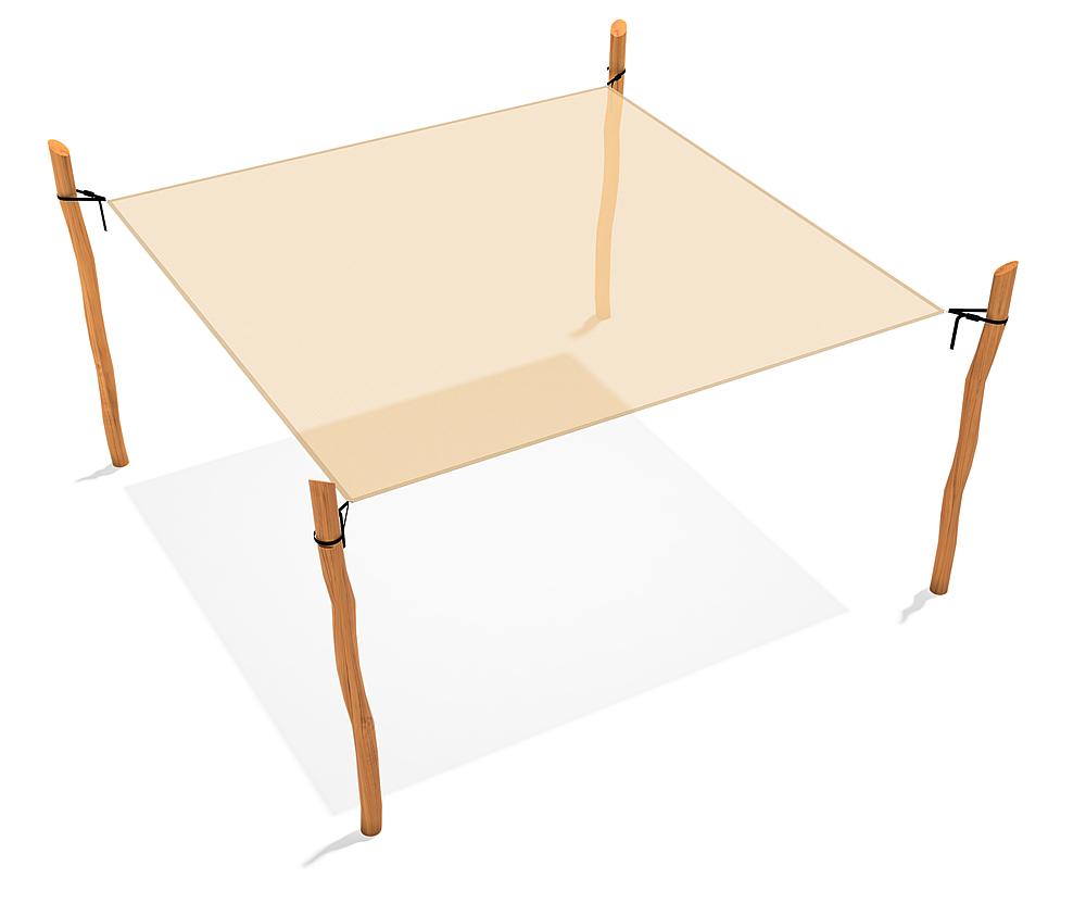Sonnensegel komplett Siebo 5x5 m