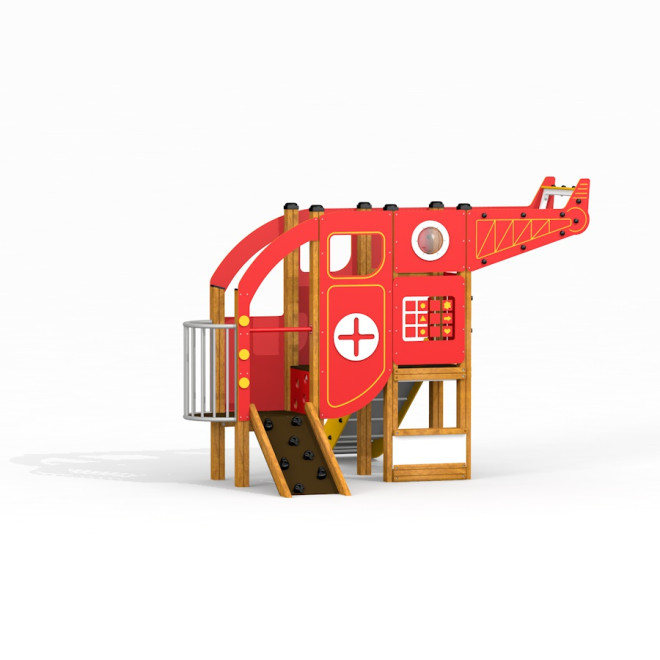 Helicopter Spielhaus mit Rutsche