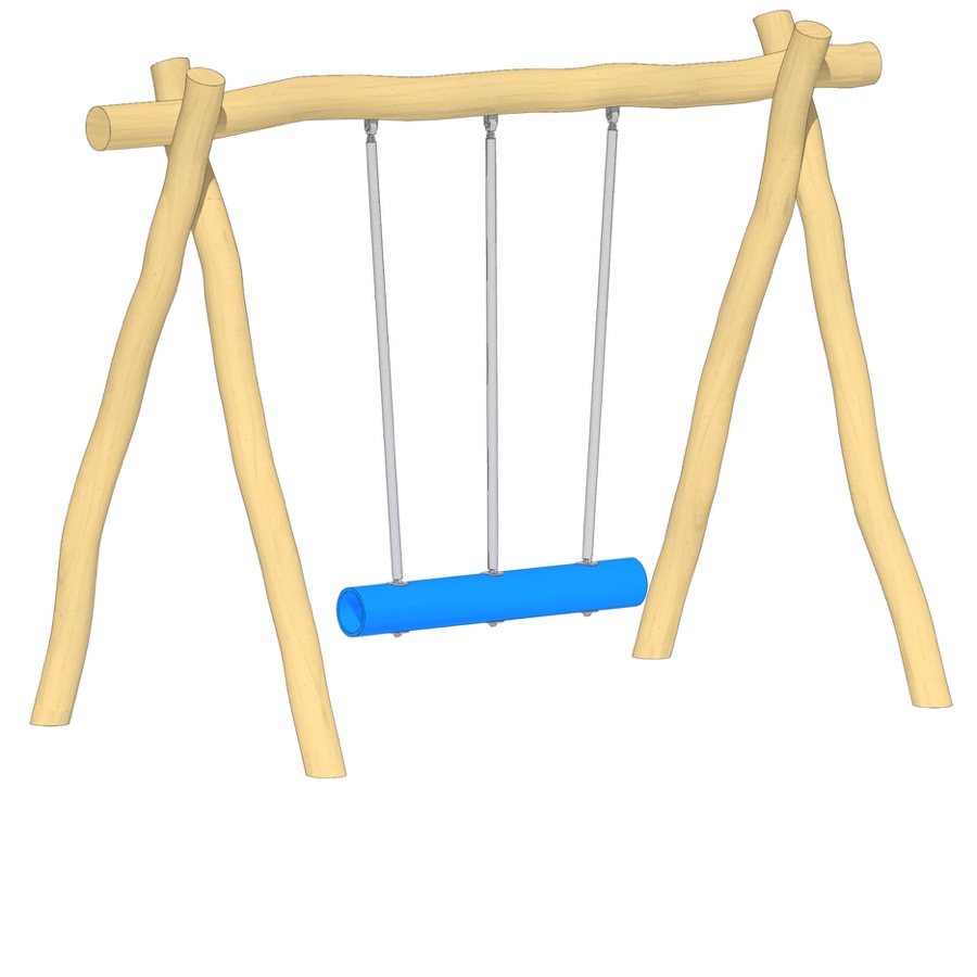 Duoschaukel LH250cm mit Gummirohrsitz