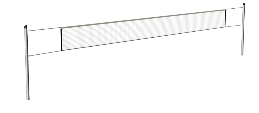 2 Multisportpfosten mit 10 m-Netz FRE3030
