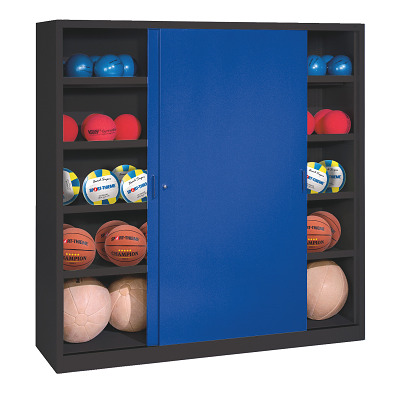 C+P Ballschrank mit Vollblech-Schiebetüren (Typ 4), HxBxT: 195x160x40 cm
