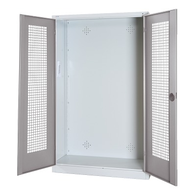C+P Modul-Sportgeräteschrank mit Lochblech-Flügeltüren, HxBxT 195x120x50 cm