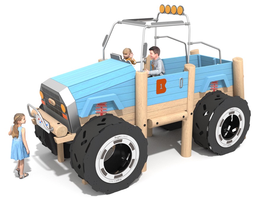 Grosser Robinien-Lastwagen für Spielplatz