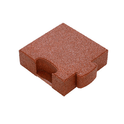 Gum-Tech Eckstück „Gerade“ für Fallschutzplatten, 25x25 cm