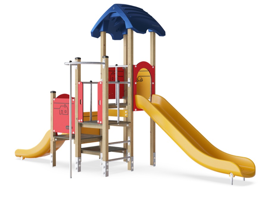 Multi-Ebenen-Spielturm, kompakt KPL1023