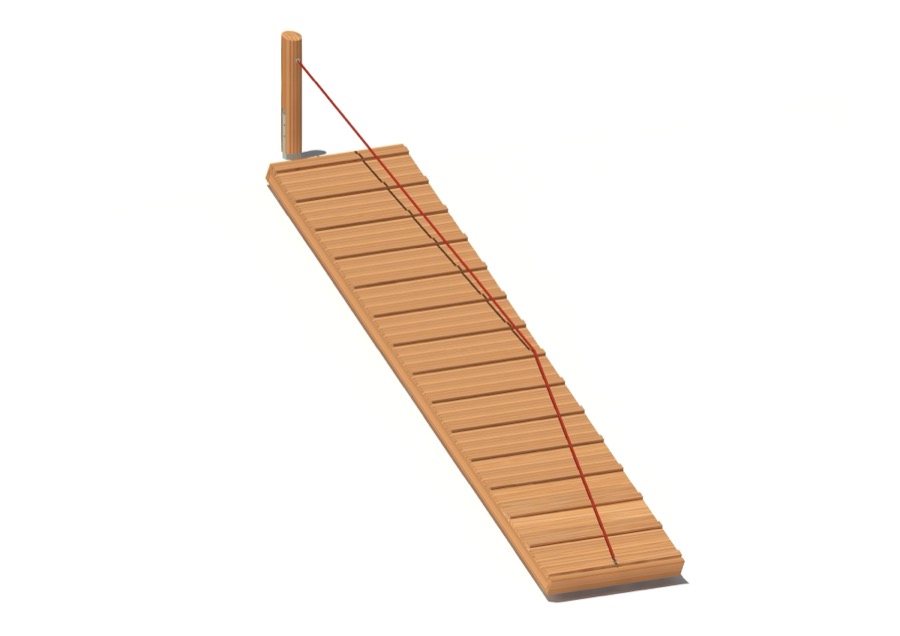 Schräge Rampe im Hang 2960