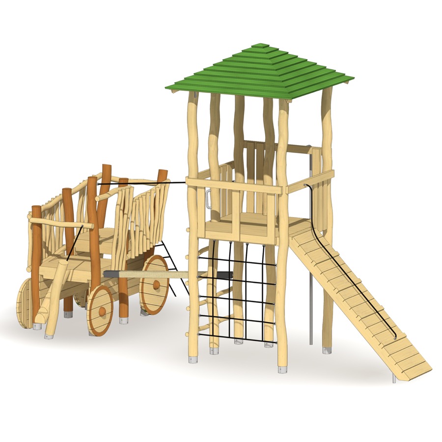 Spielturm Kubach mit Heuwagen