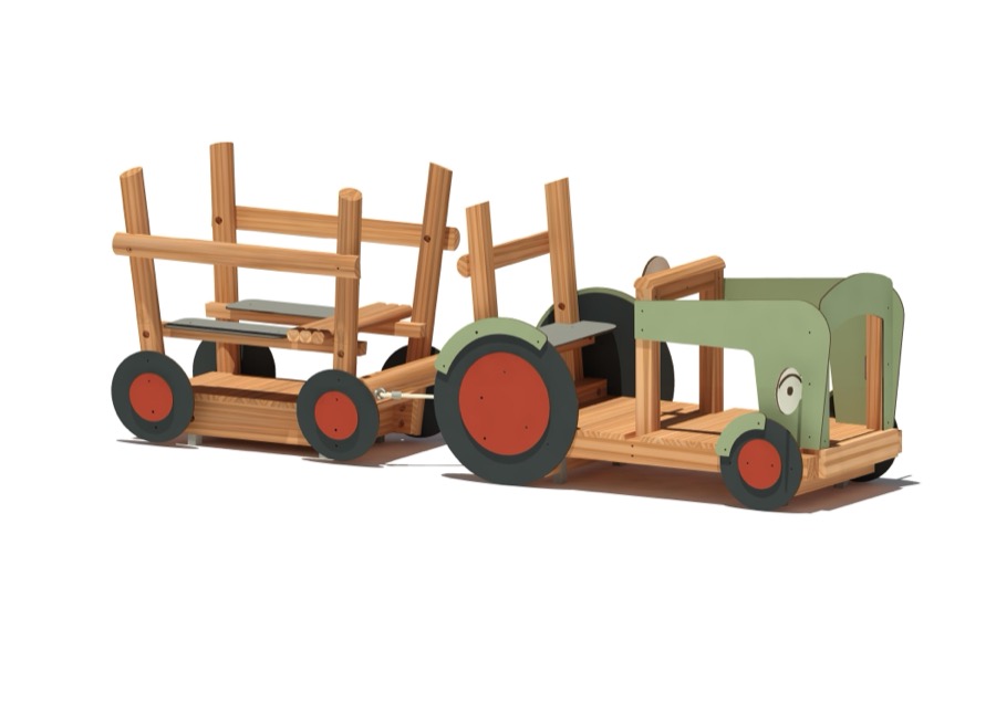 Traktor Fridolin mit Anhänger 1800