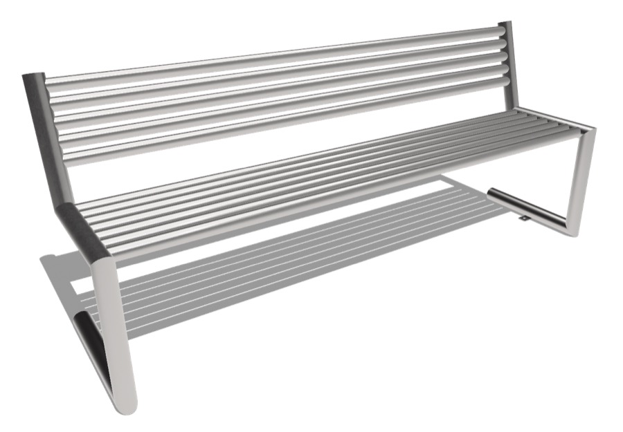 Bank Thun Inox mit Lehne