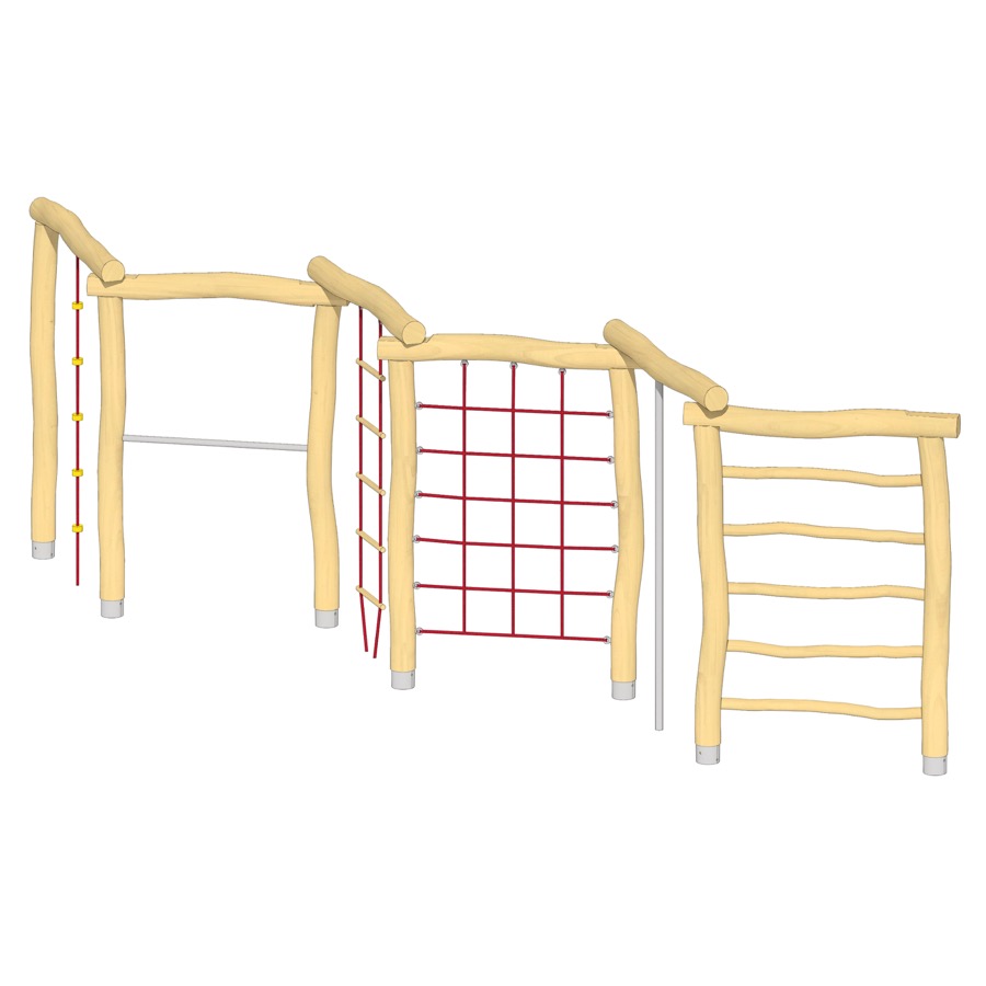 Zick-Zack-Kletterwand 6-teilig
