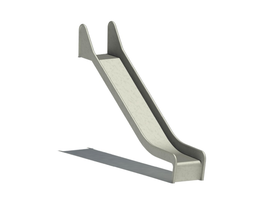 Anbaurutschbahn Edelstahl, ABH 150 cm,Breite 50 cm