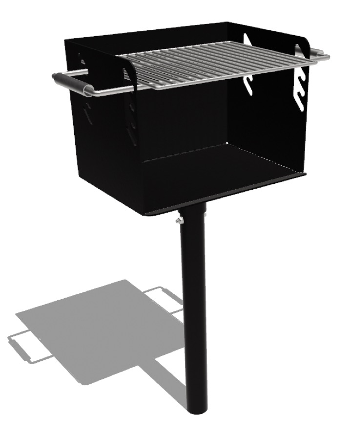 Fussgrill drehbar