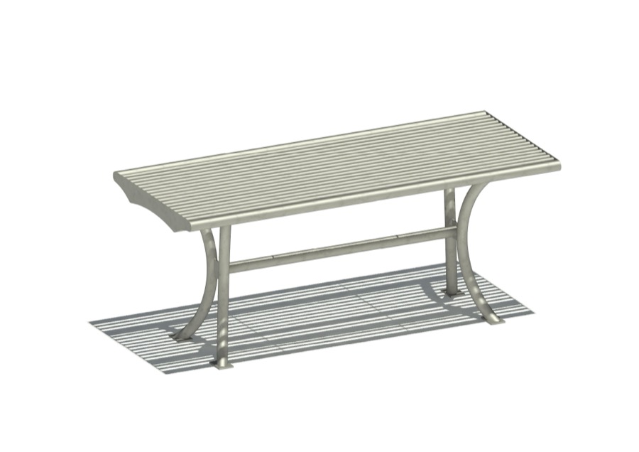 Tisch aus Edelstahlrundrohr 6225