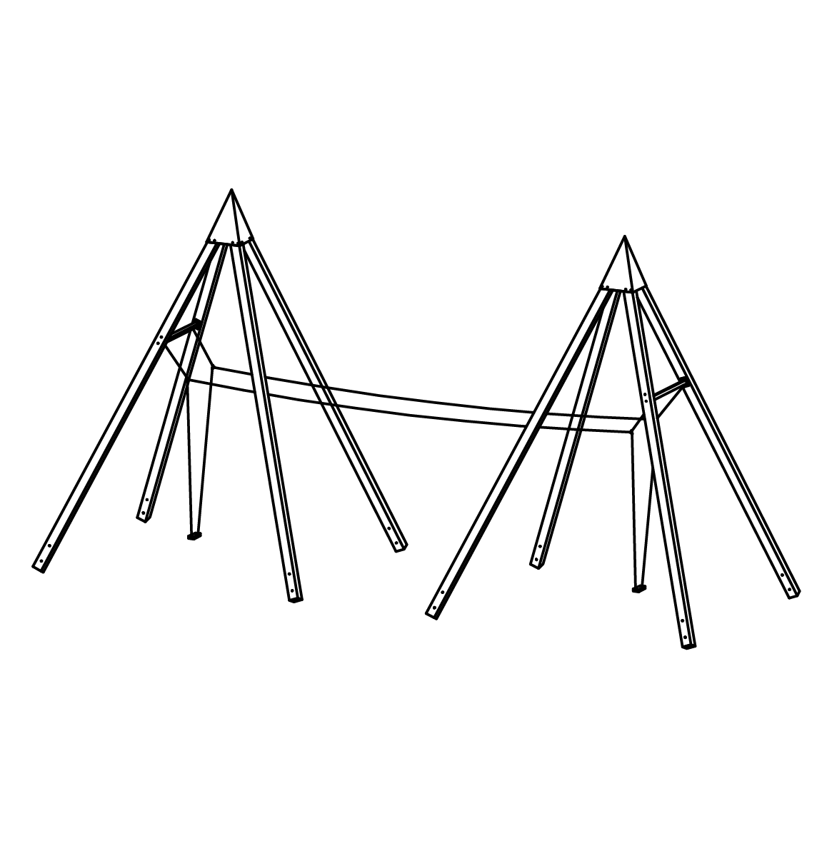 Pyramiden-Partnerschaukel