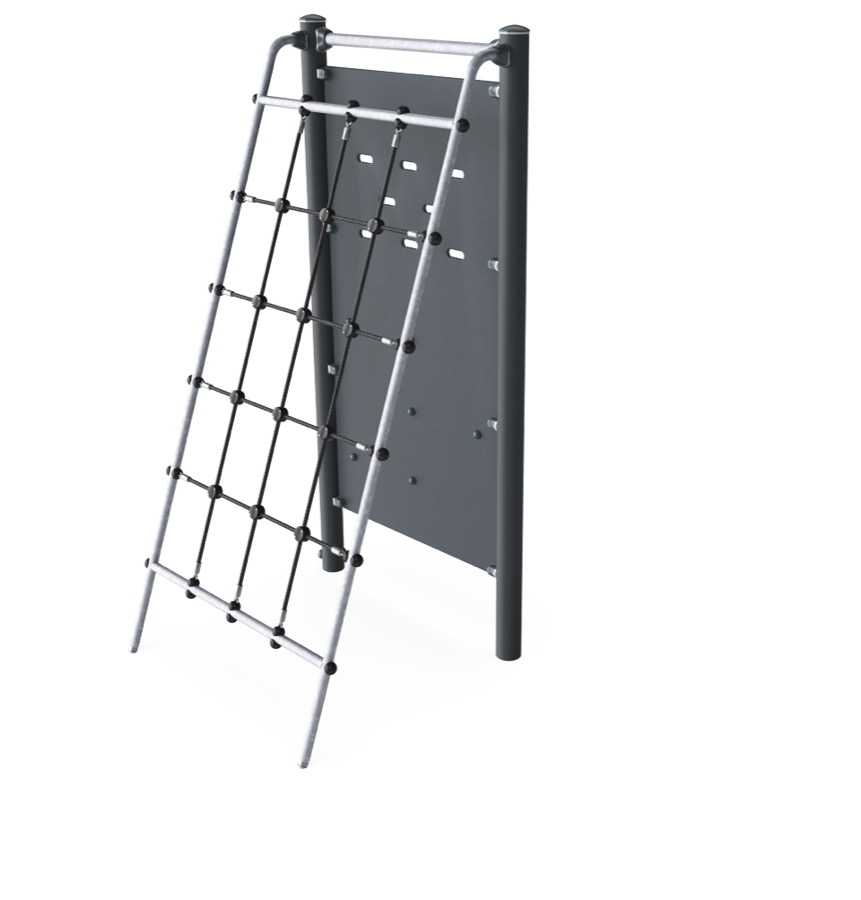 Hinderniswand mit Kletternetz FPW216