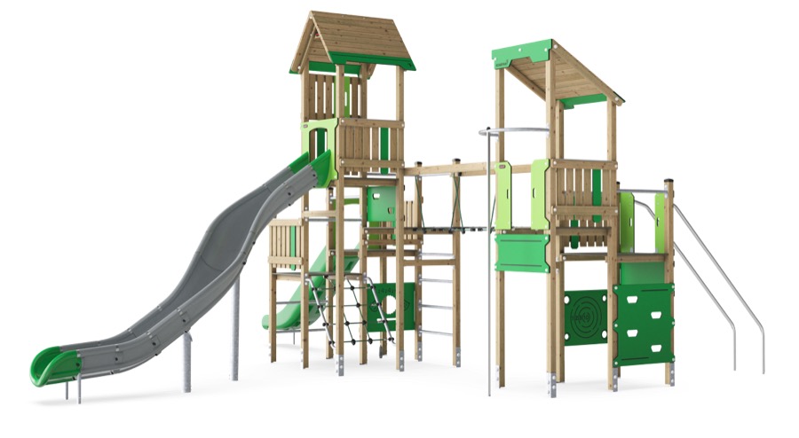 2-Turm-Spielanlage mit Multi-Ebenen, hoch KPW201701