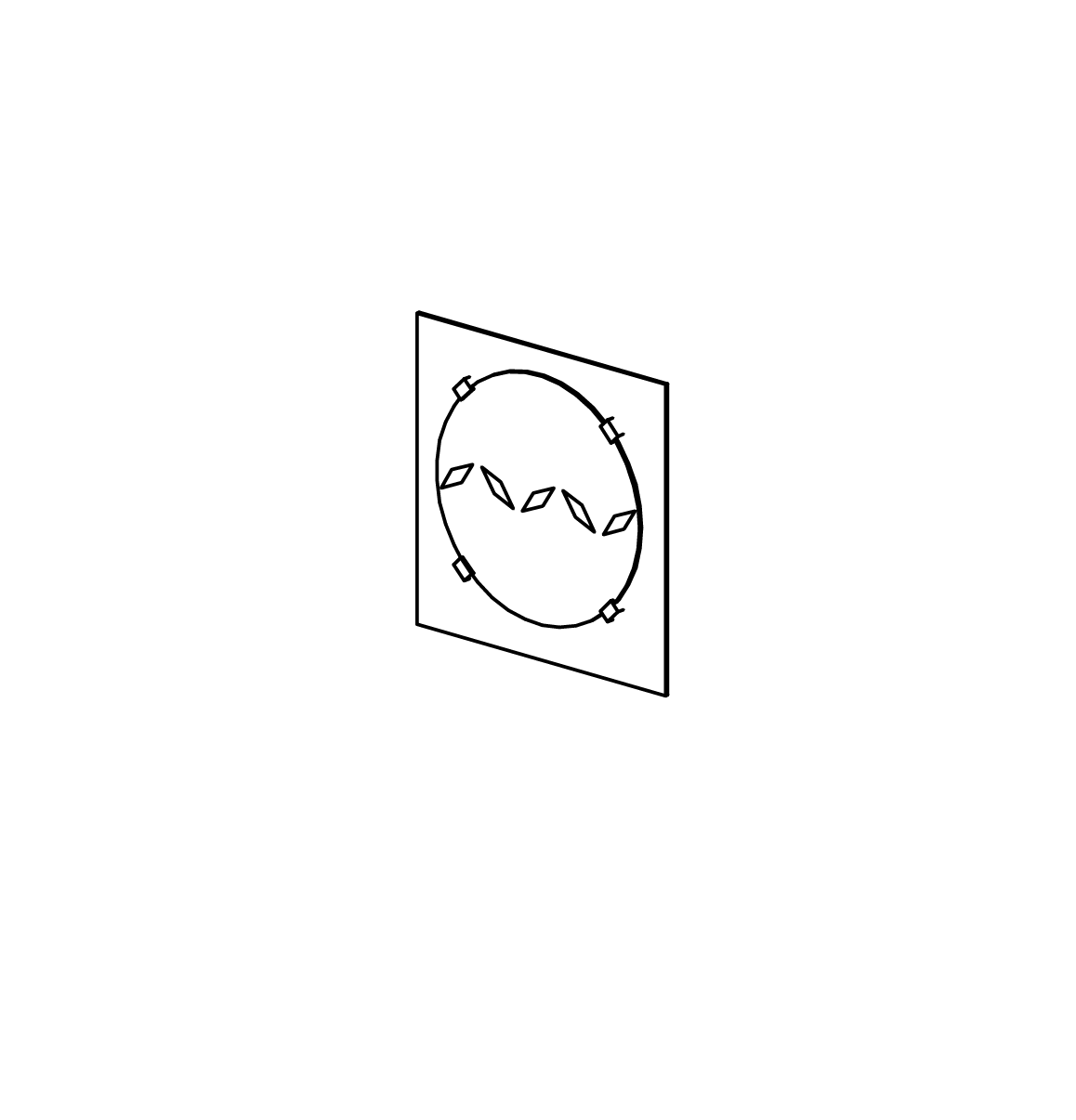 Rieseltafel mit Wandbefestigung