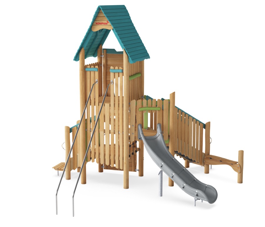 Multi Spielturm mit Barrenrutsche, ADA NRO102601