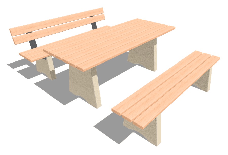 Sitzgruppe Relax, Betonsockel jurabeige