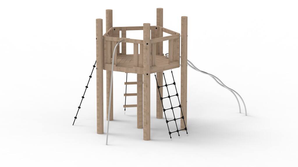 Kletterturm System 5 mit Boden
